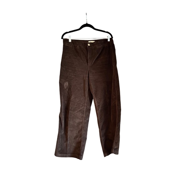 Madewell Emmett Wide Leg Corduroy Pants Women's Size 30 Petite Brown Casual - Picture 1 of 5